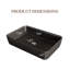 Black Rectangular Ceramic Vessel Sink, 4.33" H X 19.7" L X 13.4" W, Fits 3.35" Countertop Hole