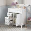 Meuble-lavabo de 30 po avec lavabo en céramique, petite armoire de salle de bain, armoire moderne avec 2 tiroirs et tablette réglable