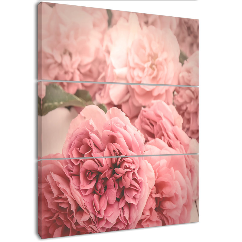 « rétro style roses », reproduction de photo à multiples images sur toile tendue
