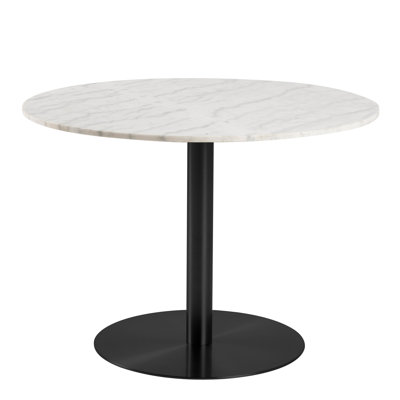 Babram Round Marble Top Dining Table with Steel Base