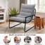Fauteuil simple: tissu confortable + mousse cassée à fort rebond, conception ergonomique avec coussin épaissi, structure en métal avec coussin antidérapant-1281877841