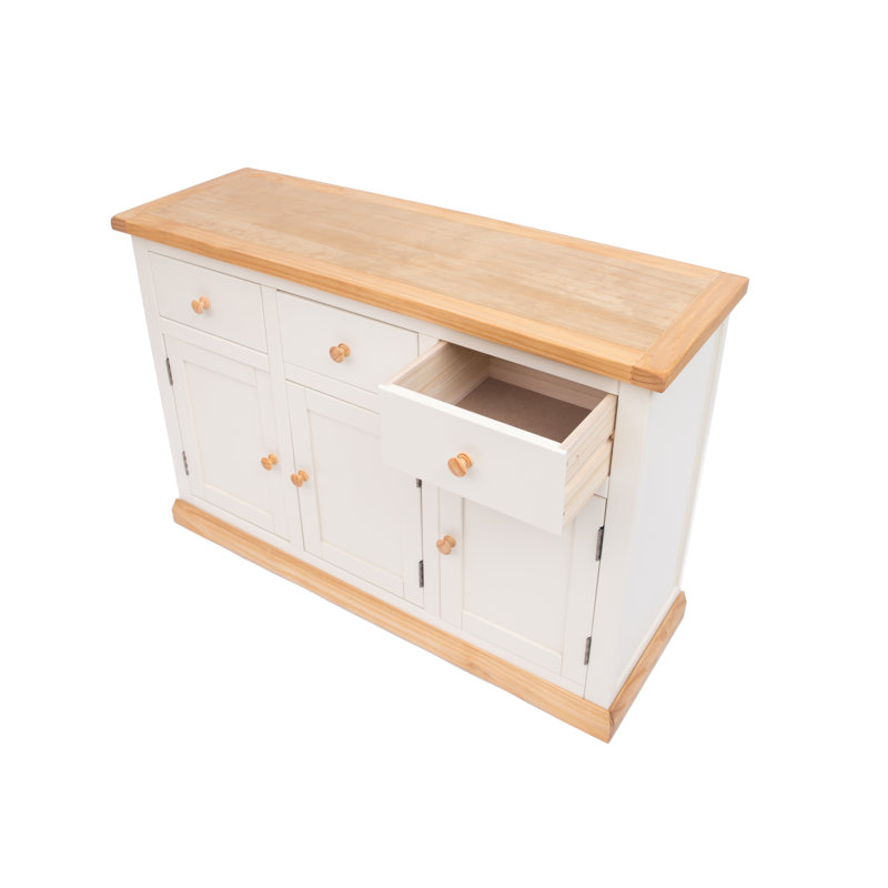 Starr 120cm Sideboard, Off White/Brown/Brown