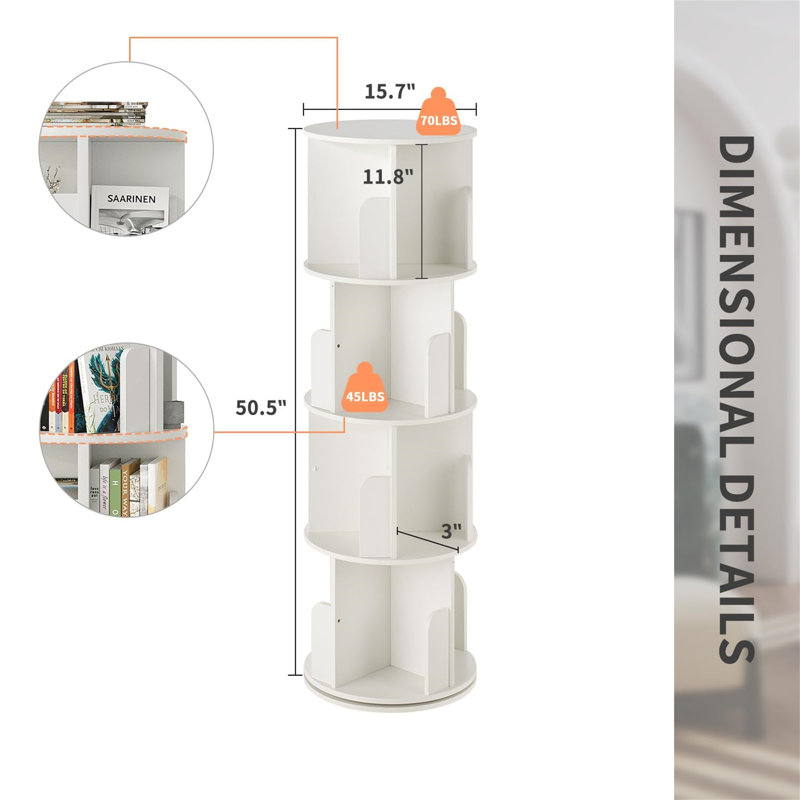 128cm H x 40cm W Particle Board Corner Bookcase