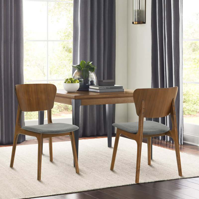 Chaises de salle à manger Jennelle, Gris anthracite, Brun, 2