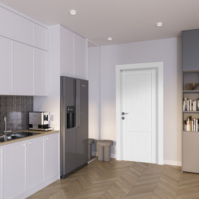Solid + Manufactured Wood Paneled without Installation Hardware Kit Slab Door