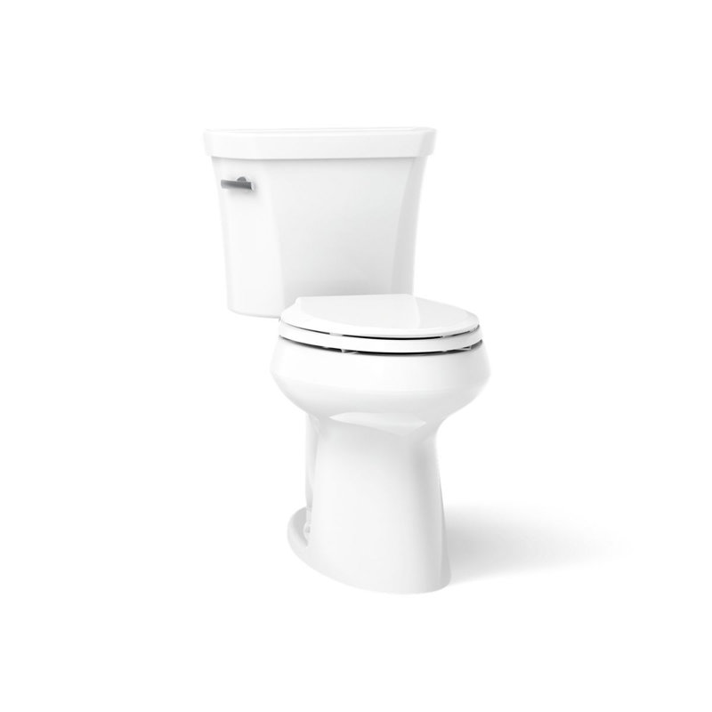 Highline 1 GPF Water Efficient Elongated Two-Piece toilet (Seat Not Included), White, Left-Hand