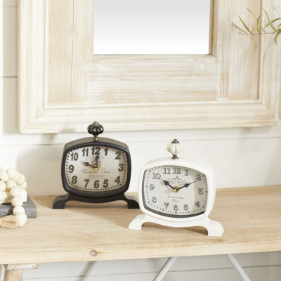 Analog Stainless Steel Mechanical Tabletop Clock
