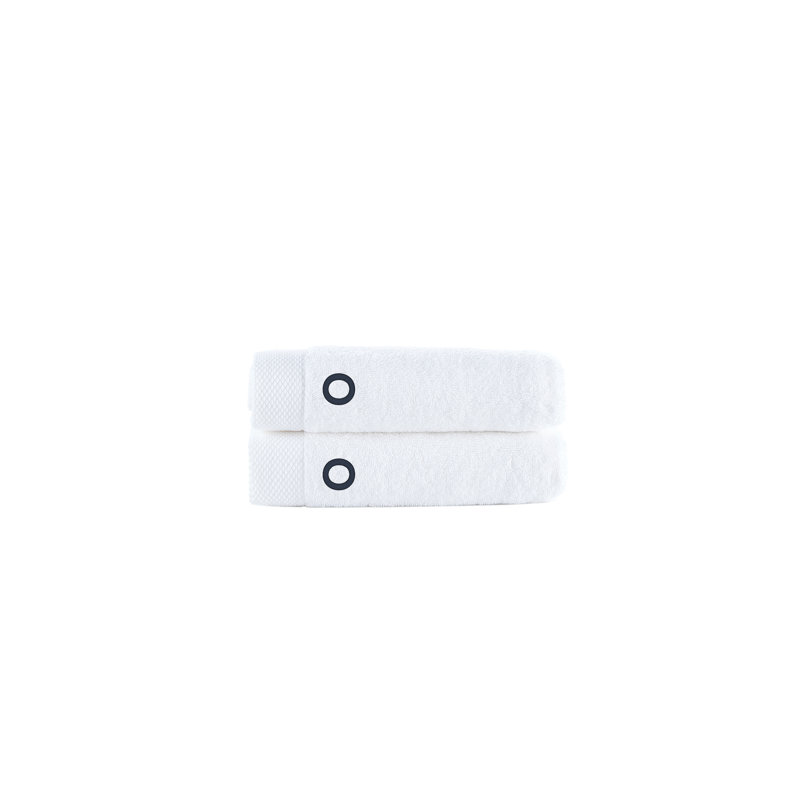 Essuie-mains 2 pièces Brooks Brothers, O, Blanc, Essuie-mains - paquet de 2