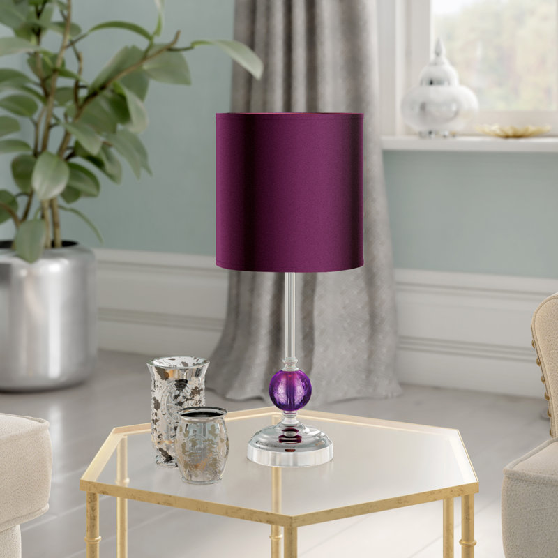 Crystal Table Lamp, Purple, Purple