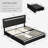 Kendrall Upholstered LED Bed Frame with Storage Drawers & Adjustable Headboard-1180592993-1180592992