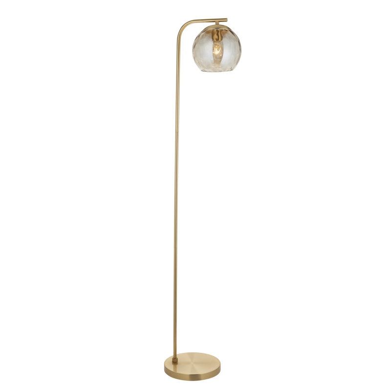 Litchford 150cm Satin Brass Arched Floor Lamp