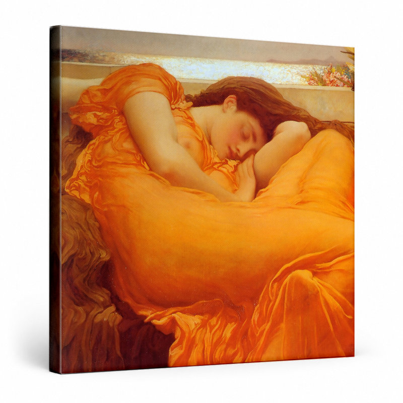 «Flame June» (1895) - art mural carré sur toile, 12" W x 12" H