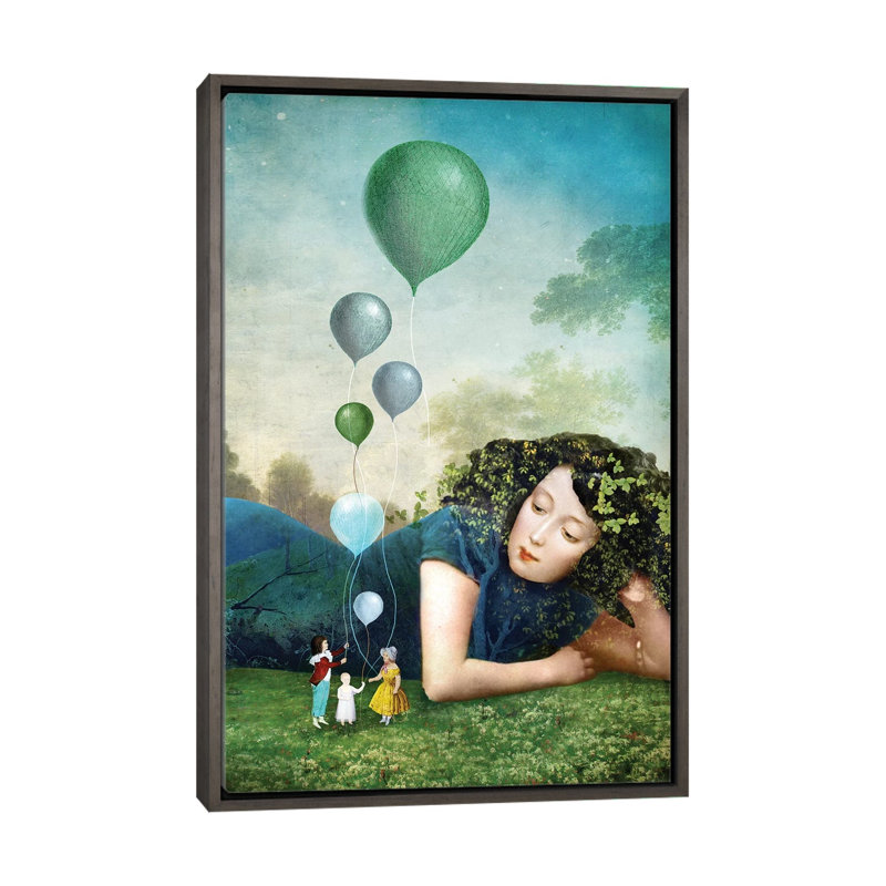 «Six of Cups» par Catrin Welz-Stein - impression d'art graphique, H 26 po x l 18 po x 1,5 po, Pas de tapis