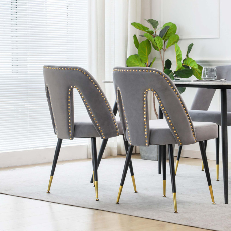 Chaise rembourrée Contemporary, Gris