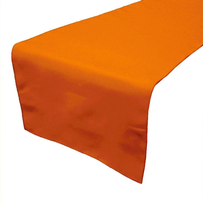 Ollig Rectangle Polyester Table Runnner, 144" x 12" , Orange