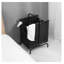 Trieur de paniers à linge à 2 niveaux, grande capacité de 110 L avec couvercle et cartes de tri, panier de rangement pour vêtements et jouets en tissu Oxford, noir pour la maison