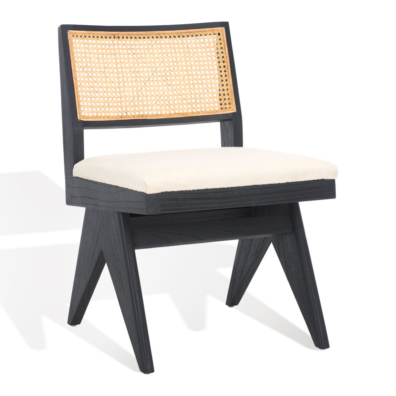 Ariaya 19'' H Boucle Upholstered Side Chair, Black