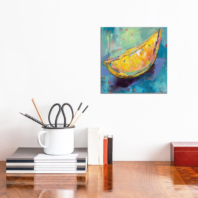 Lemon Wedge 1 Piece Wrapped Canvas Wall Art, 30.48cm H x 30.48cm W x 1.905cm D