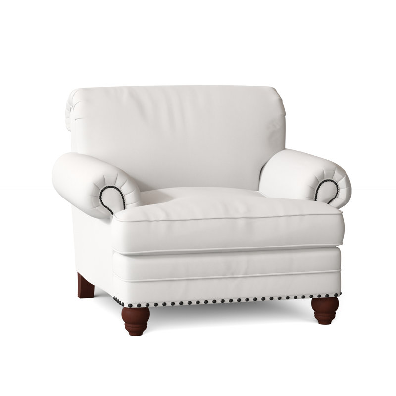 Fauteuil Ballester, Sergé performance Peyton 31 blanc, Manhattan, Laiton clair