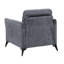 Chaise moderne pour salon avec revêtement en microfibre gris foncé et siège confortable d'une capacité de 300 lb.