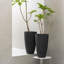 Ensemble de 2 pots à fleurs hauts et ronds-878031990-878031881
