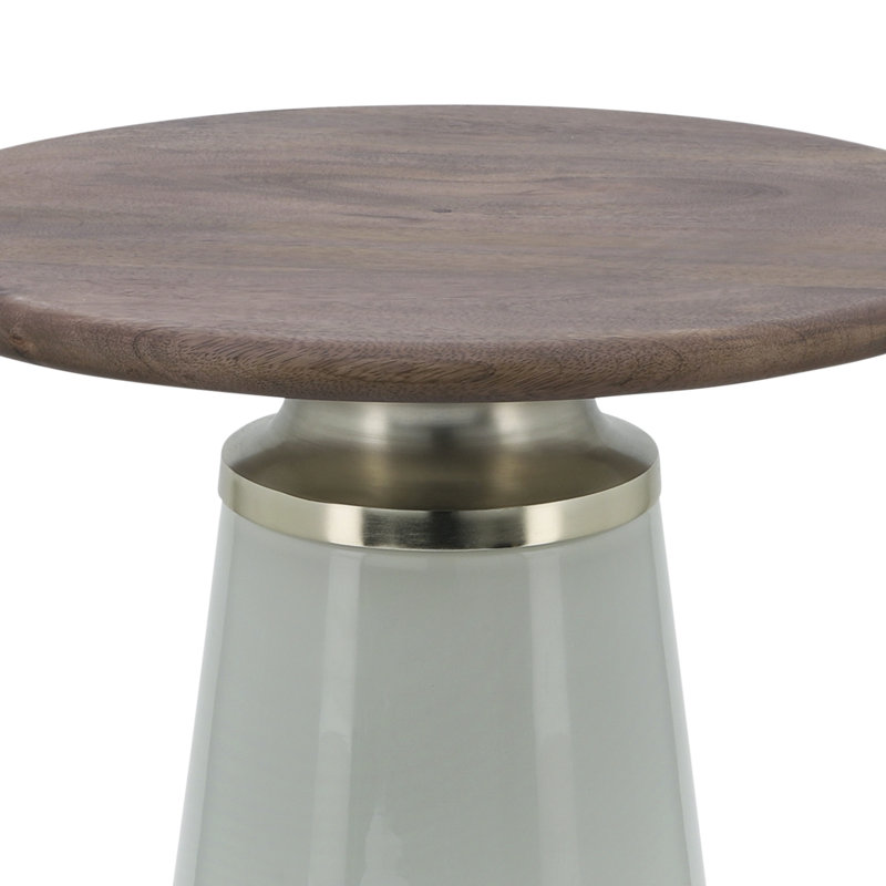 Nebular Round Coffee Table, Cream, 18" H x 18" W x 18" D