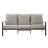 Tansi 3 Person Steel Sofa With Faux Leather Wicker