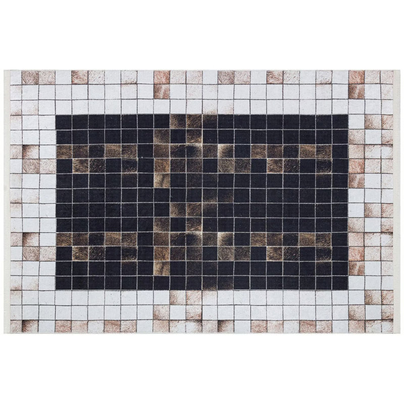 Tapis intérieur / extérieur en coton Daeisha, Rectangle 2 pi 7 po x 4 pi 11 po
