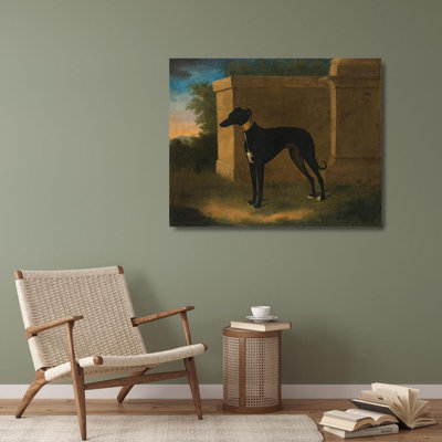 «Portrait of a Greyhound, Called Pompon» par John Wootton - Art mural sur toile tendue avec châssis