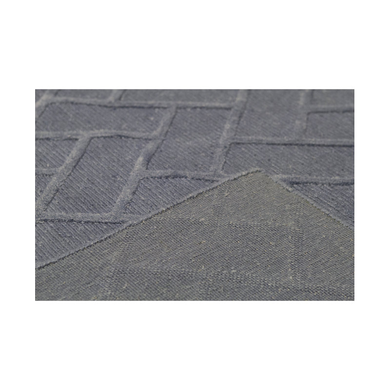 Himalayan Cotton Geometric Area Rug in Blue