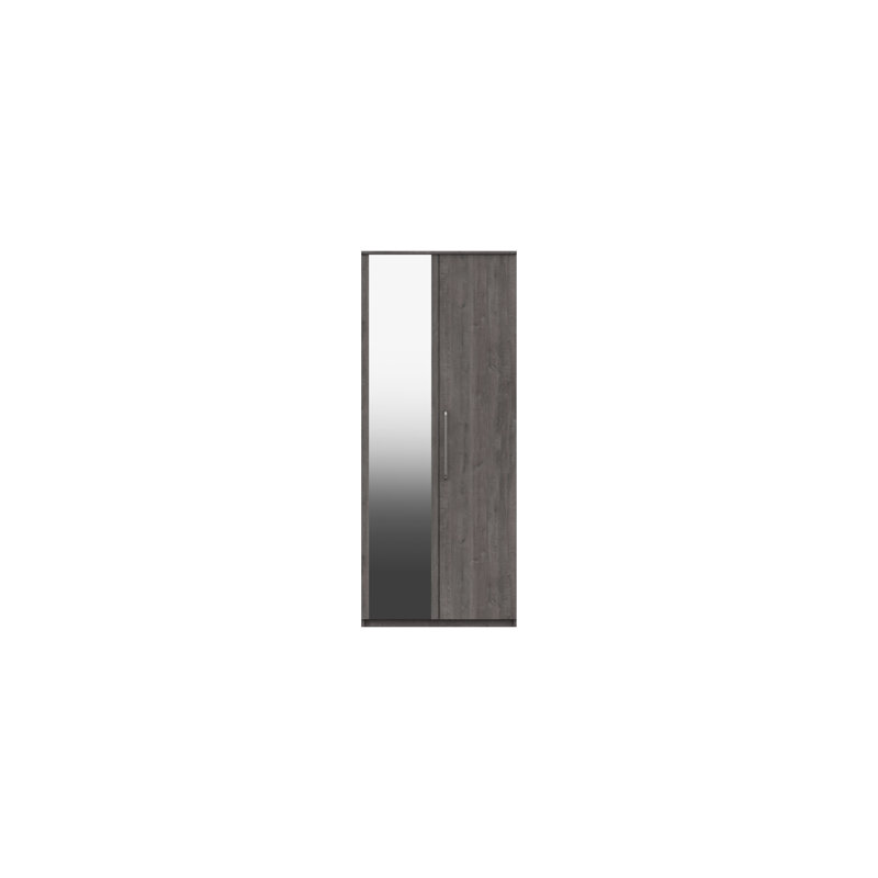 Bushnell 2 Door Manufactured Wood Wardrobe, Dark Grey