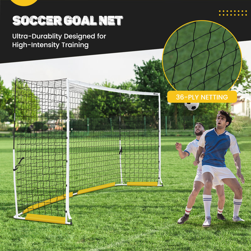 12x6 Soccer Net And Soccer Rebounder Net, 2 In 1 Soccer Goal For Backyard