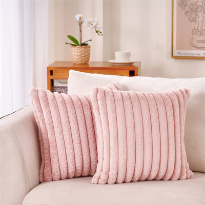 Housse de coussin carré en fausse fourrure