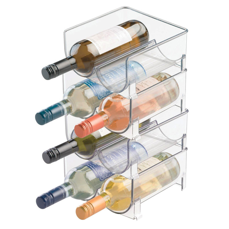 Hassania 8 Bottle Tabletop Wine Bottle Rack in Clear