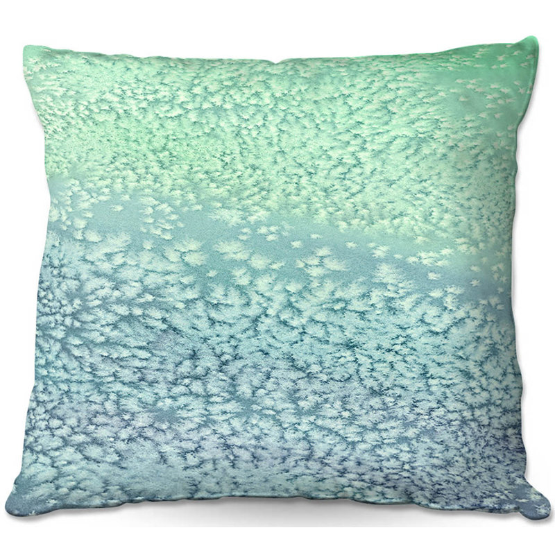 Coussin décoratif carrée abstraite de canapé wavesong, 18 po x 18 po