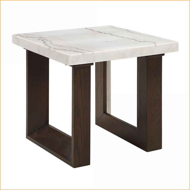 Table basse moderne en pierre d'ingénierie pour le salon, facile à nettoyer et amp; Durabilité résistante aux taches