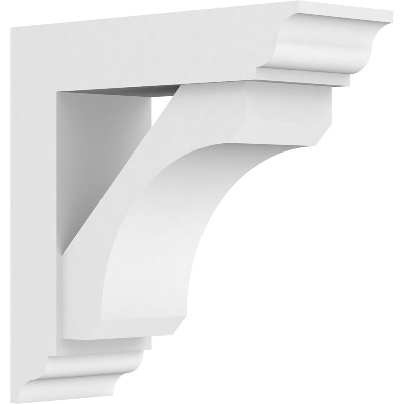 Support en uréthane standard standard avec extrémités traditionnelles, brun clair apprêté, H 14 po x l 5 po x P 14 po