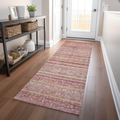Tapis paprika intérieur / extérieur lavable à la machine Claudian ACN1653