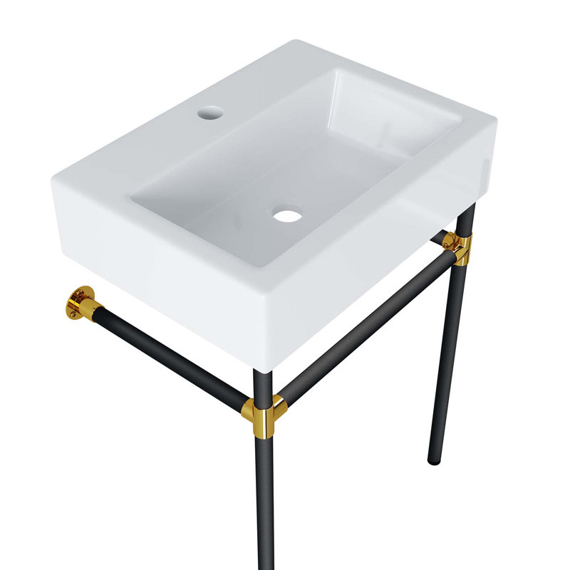 Modway Redeem 24" Acrylic Wall-Mount Bathroom Vanity, Black