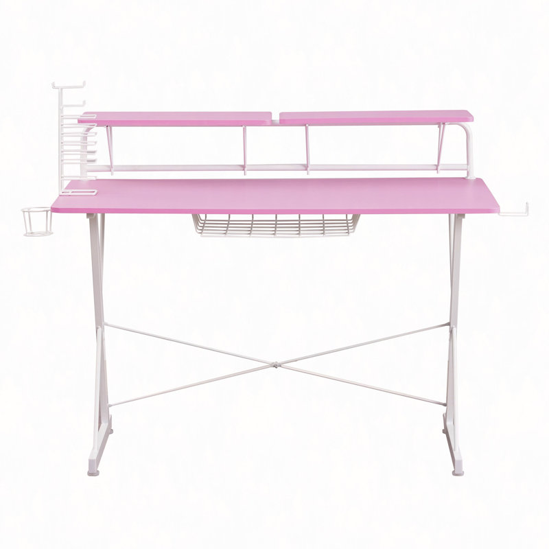 Bureau d'ordinateur avec tablettes