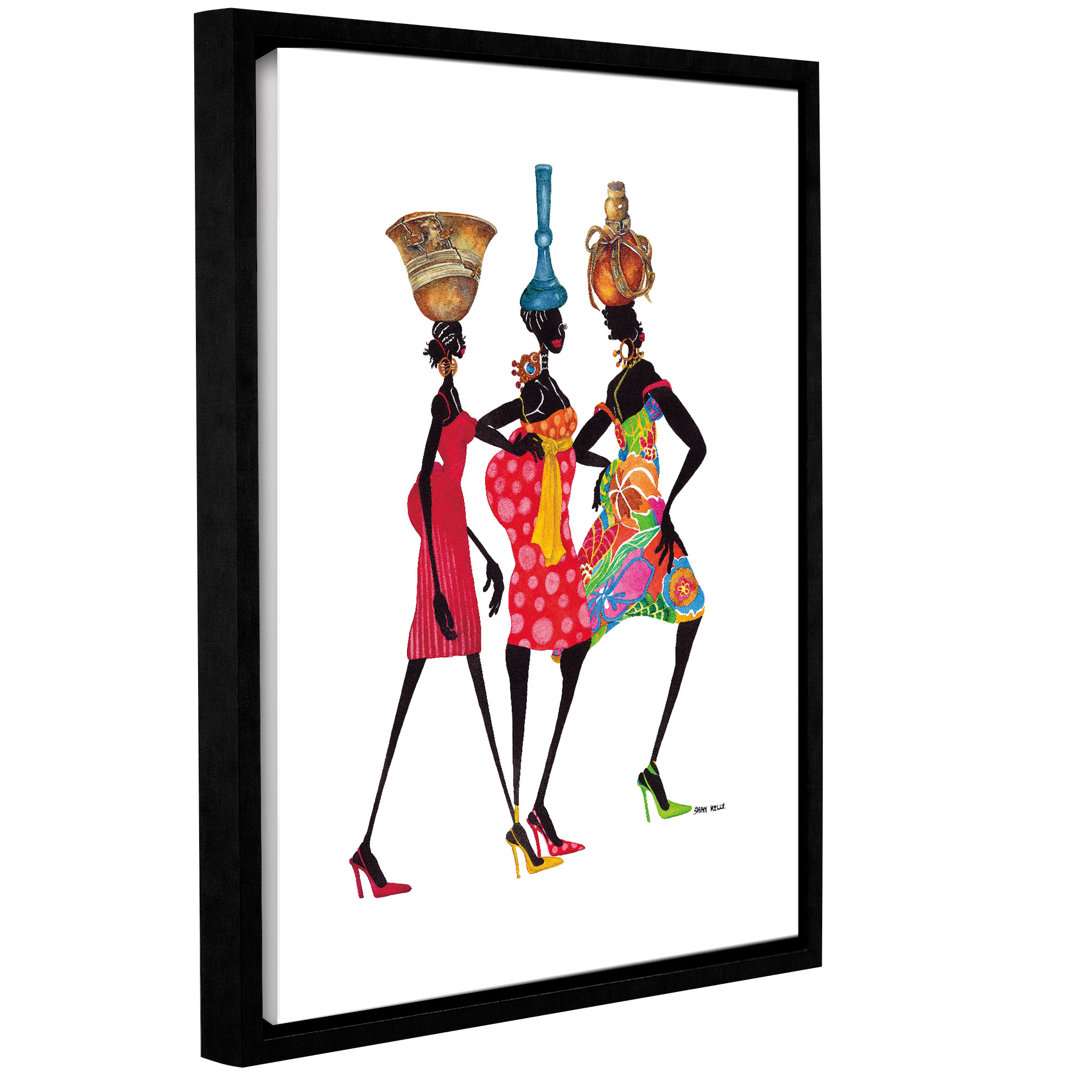 'To Market' Framed Graphic Art Print on Canvas Dakota Fields