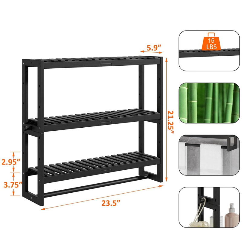 Bamboo Bathroom Shelves
