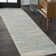 Kaylonie Modern Berber Stripe Cream/Turquoise Rug