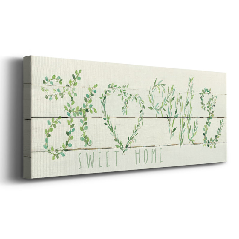 Toile tendue Shiplap Vines Home-Gallery, H 8 po x l 20 po x P 1,5 po