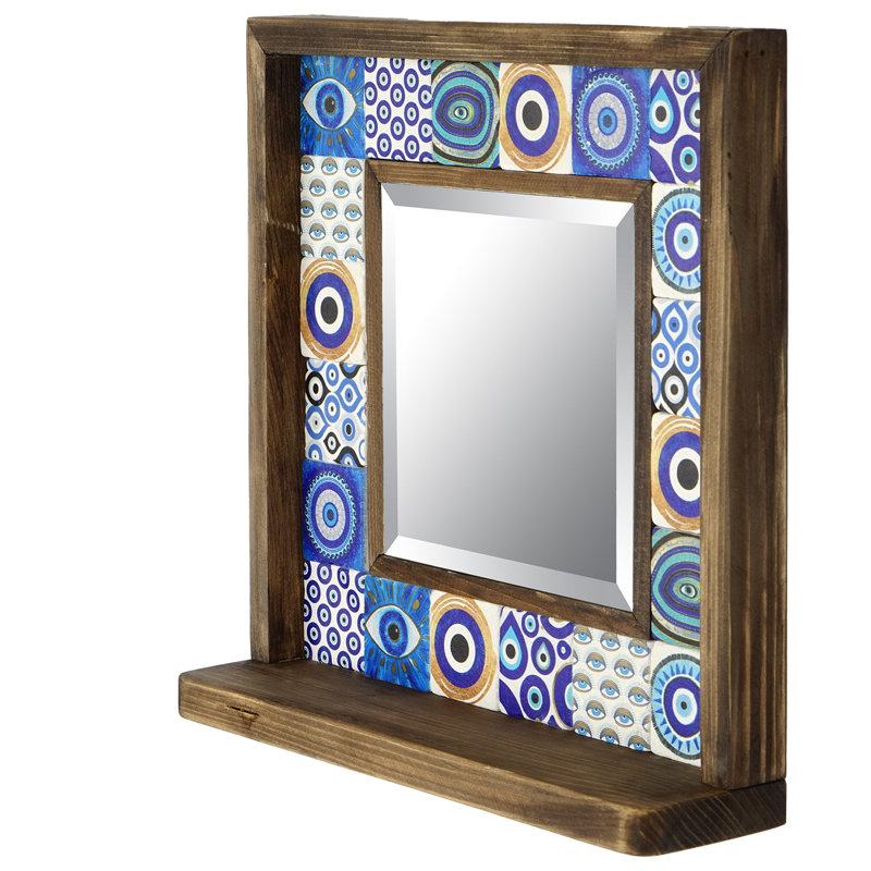 Wood Flat Wall Mirror