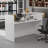 63'' Modern Wood Reception Desk With Storage