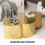 Modern Gold Stainless Coffee Table, Small Cloud Fashion Design,No Installation-922478205