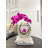 Whisman Orchid Arrangement in Round Glass Vase with Vines-94078647