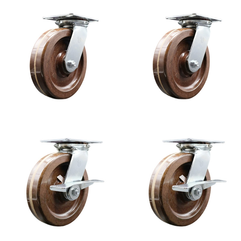 4-Piece High Temp Phenolic Caster Set