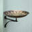 African Sunflower Birdbath with Wall Mount Bracket-64543494